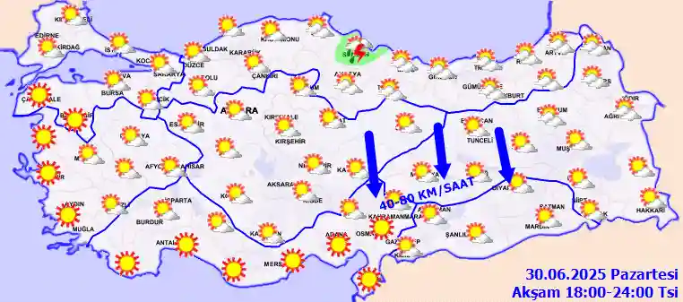 Çarşamba Günü Akşam hava durumu