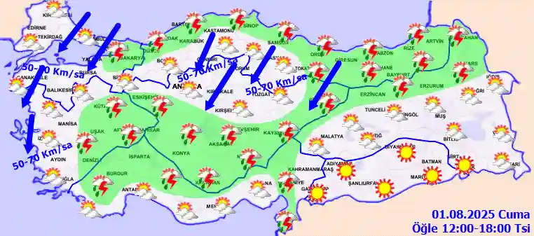 Hava durumu 2 Ağustos 2025 Cumartesi günü hava nasıl olacak?