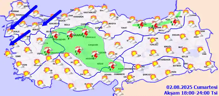 Pazar Günü Akşam hava durumu