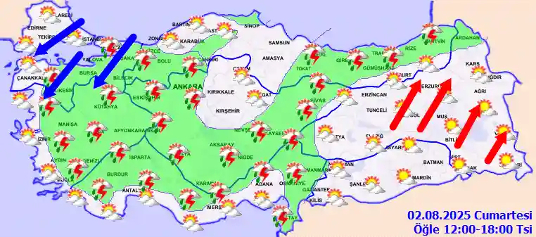Hava durumu 3 Ağustos 2025 Pazar günü hava nasıl olacak?