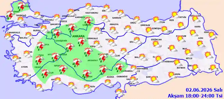 Çarşamba Günü Akşam hava durumu