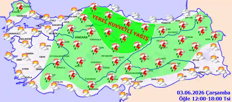 Hava durumu 3 Haziran 2026 Çarşamba günü hava nasıl olacak? Hava durumu 3 Haziran 2026 Çarşamba günü hava nasıl olacak?