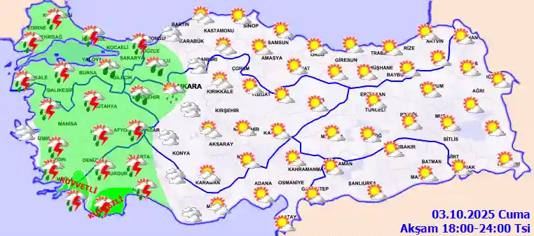Pazar Günü Akşam hava durumu