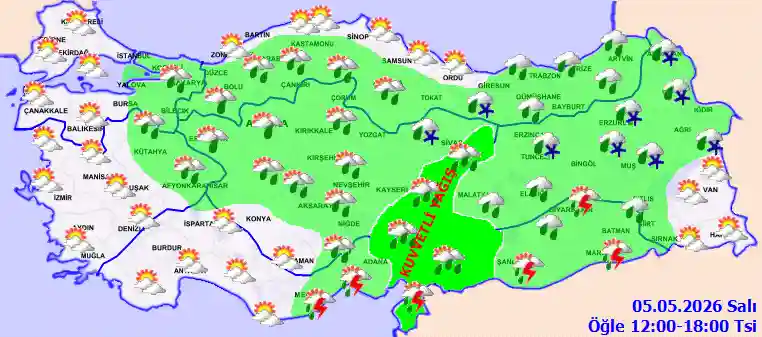 Hava durumu 5 Mayıs 2026 Salı günü hava nasıl olacak?