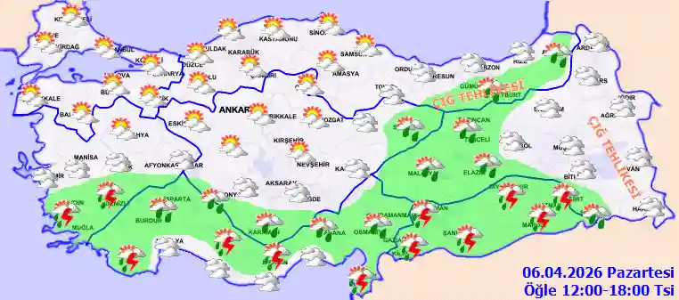 Hava durumu 6 Nisan 2026 Pazartesi günü hava nasıl olacak?