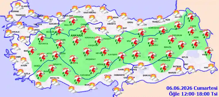 Hava durumu 6 Haziran 2026 Cumartesi günü hava nasıl olacak? Hava durumu 6 Haziran 2026 Cumartesi günü hava nasıl olacak?