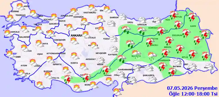 Hava durumu 7 Mayıs 2026 Perşembe günü hava nasıl olacak?
