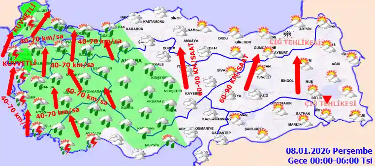 Cuma Günü Gece hava durumu
