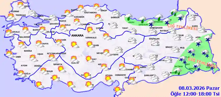 Hava durumu 9 Mart 2026 Pazartesi günü hava nasıl olacak?