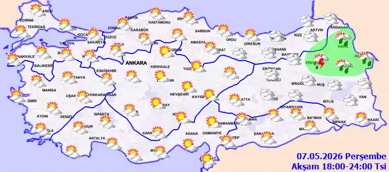 Cuma Günü Akşam hava durumu