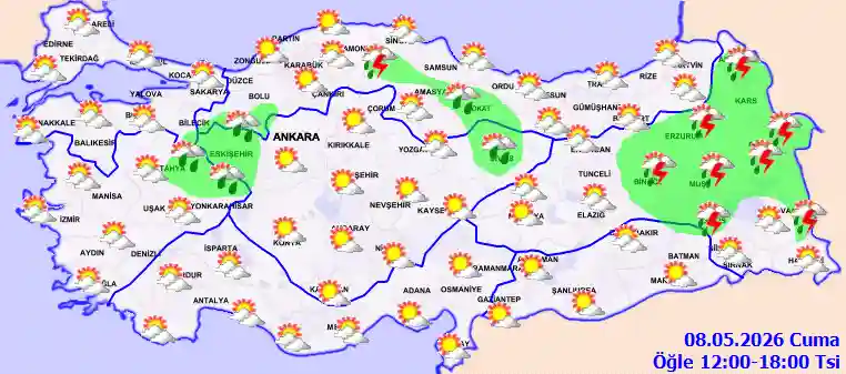 Hava durumu 8 Mayıs 2026 Cuma günü hava nasıl olacak?