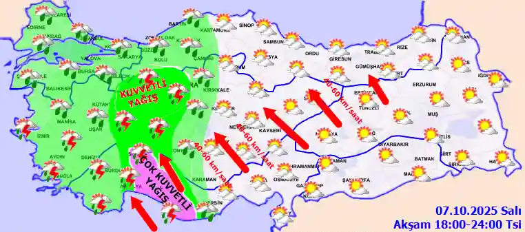 Perşembe Günü Akşam hava durumu