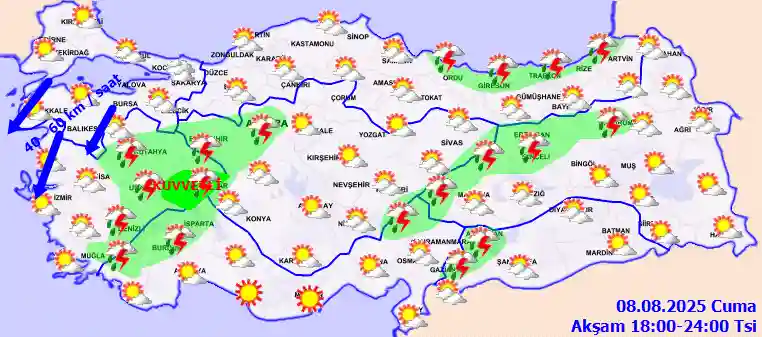 Pazar Günü Akşam hava durumu
