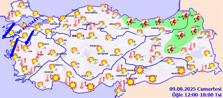 Hava durumu 10 Ağustos 2025 Pazar günü hava nasıl olacak?