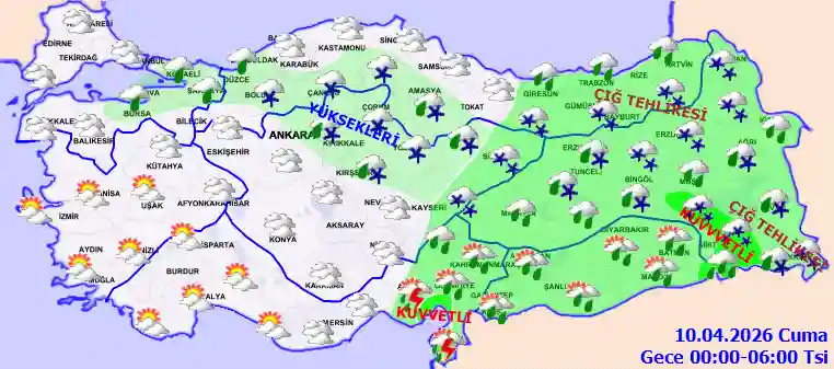 Cuma Günü Gece hava durumu
