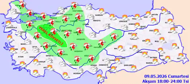 Pazar Günü Akşam hava durumu
