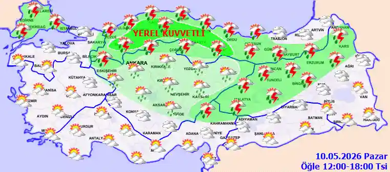 Hava durumu 10 Mayıs 2026 Pazar günü hava nasıl olacak?