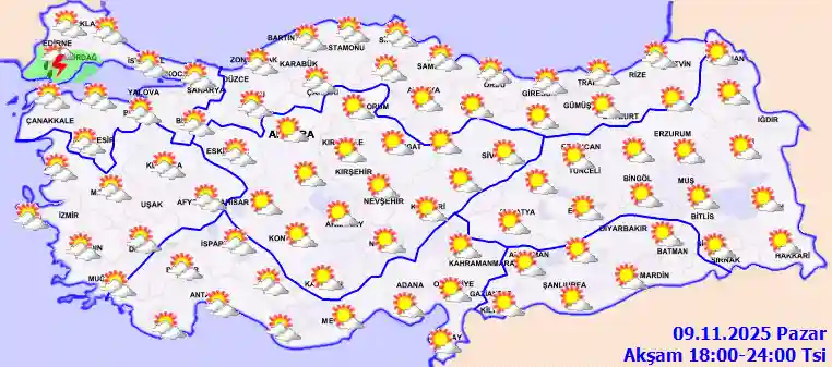 توقعات الطقس المسائية ليوم الثلاثاء