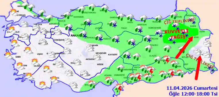 Hava durumu 11 Nisan 2026 Cumartesi günü hava nasıl olacak?