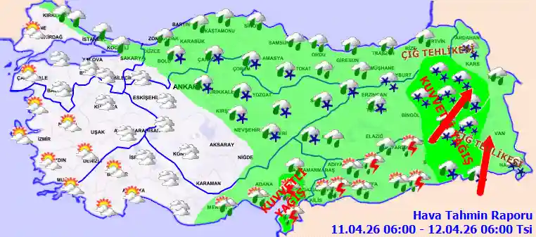 Cumartesi Günü Sabah hava durumu