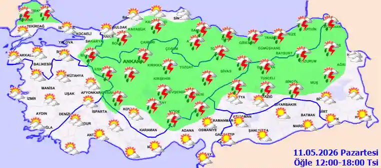 Hava durumu 11 Mayıs 2026 Pazartesi günü hava nasıl olacak?