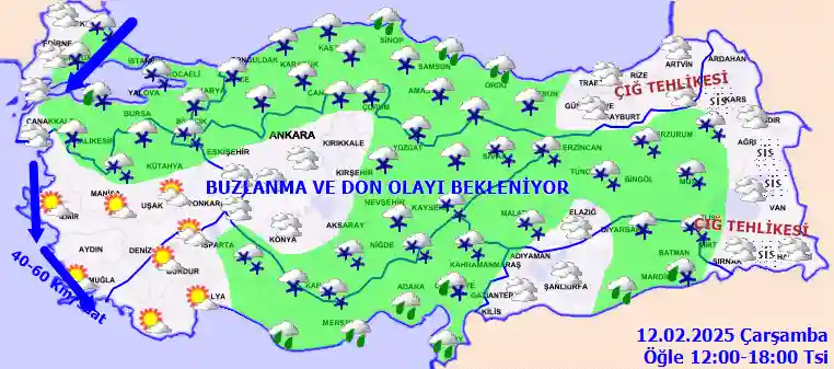 Hava proqnozu 13 fevral 2025-ci il, cümə axşamı hava necə olacaq?