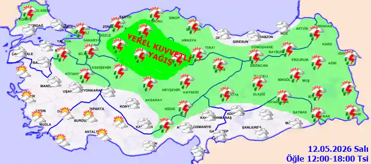 Hava durumu 12 Mayıs 2026 Salı günü hava nasıl olacak?