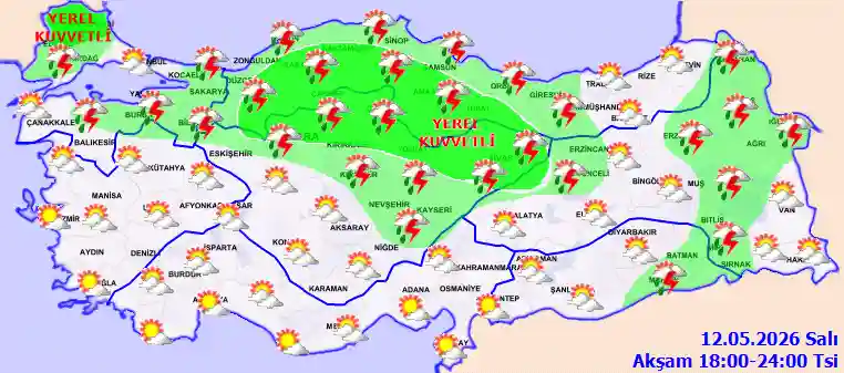 Çarşamba Günü Akşam hava durumu