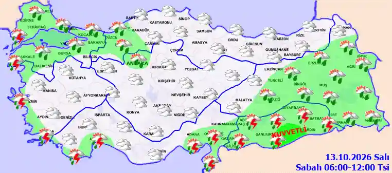 Salı Günü Sabah hava durumu