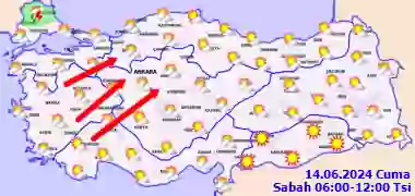Cumartesi Günü Sabah hava durumu