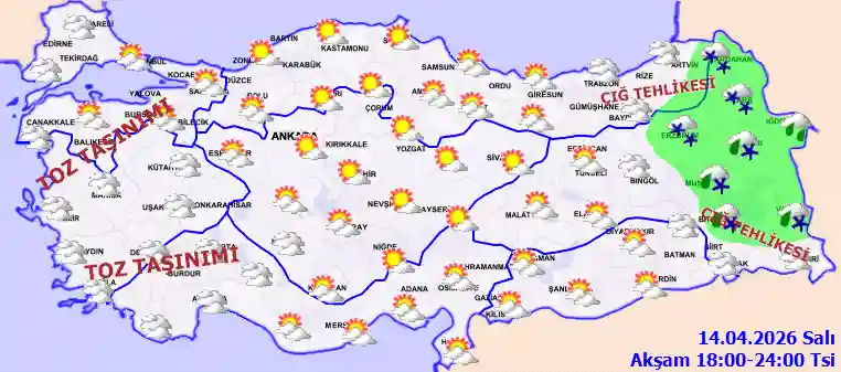 Çarşamba Günü Akşam hava durumu