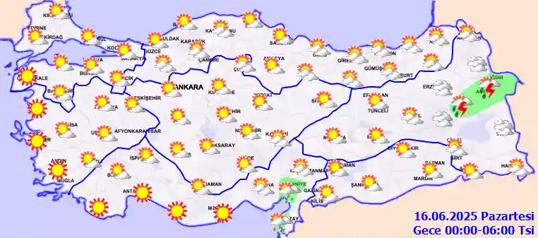 Météo de mardi soir
