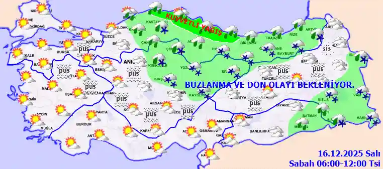 Çarşamba Günü Sabah hava durumu