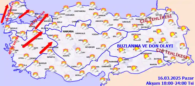 Çərşənbə axşamı axşam hava proqnozu