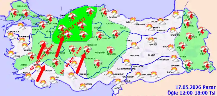 Hava durumu 17 Mayıs 2026 Pazar günü hava nasıl olacak?