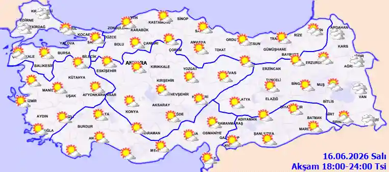 Çarşamba Günü Akşam hava durumu