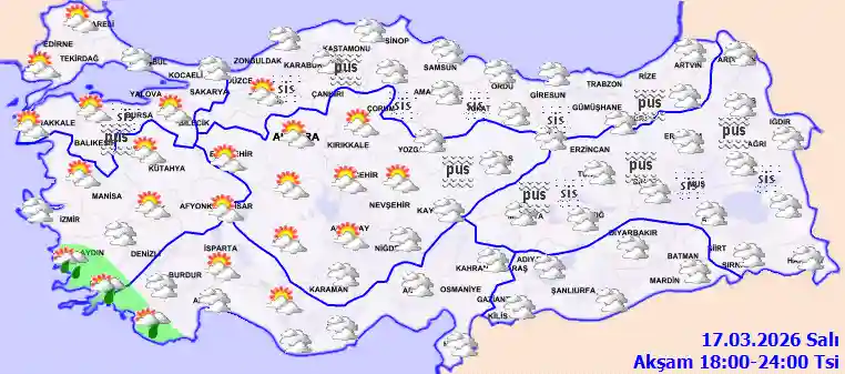 Çarşamba Günü Akşam hava durumu