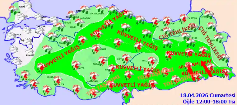 Hava durumu 18 Nisan 2026 Cumartesi günü hava nasıl olacak?