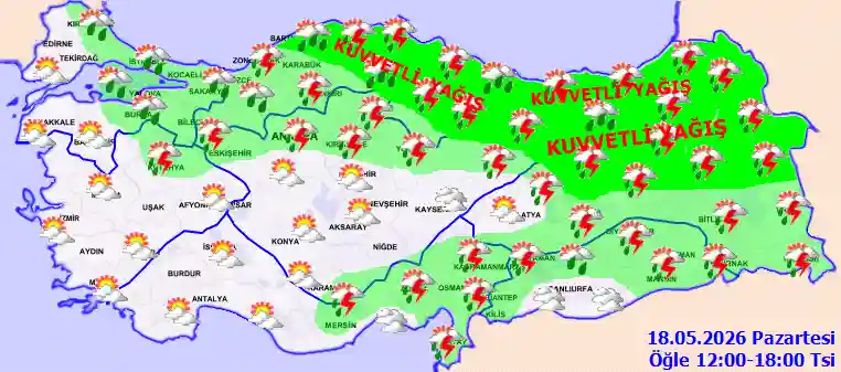 Hava durumu 18 Mayıs 2026 Pazartesi günü hava nasıl olacak?