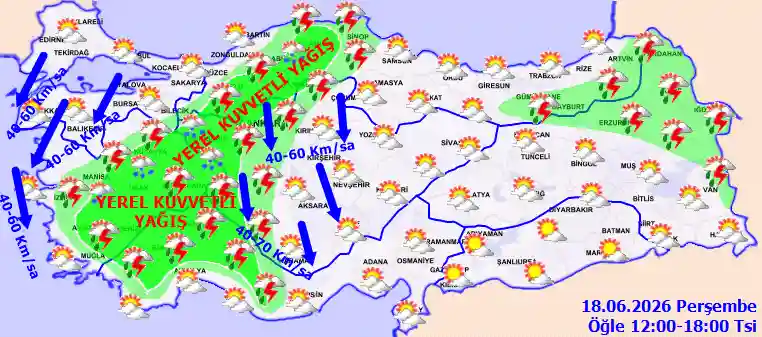 Hava durumu 18 Haziran 2026 Perşembe günü hava nasıl olacak?