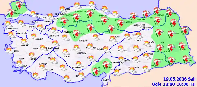 Hava durumu 19 Mayıs 2026 Salı günü hava nasıl olacak?
