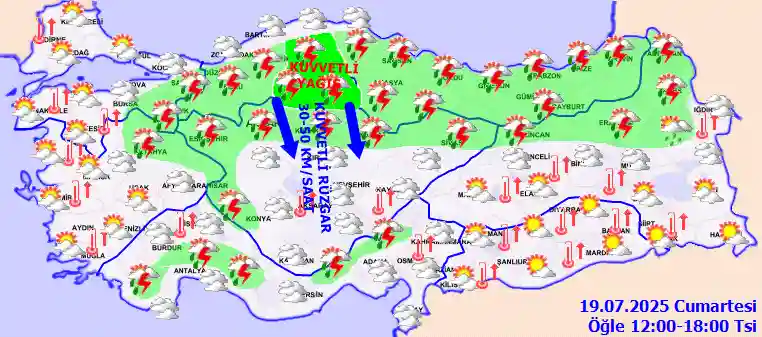 Hava durumu 20 Temmuz 2025 Pazar günü hava nasıl olacak?