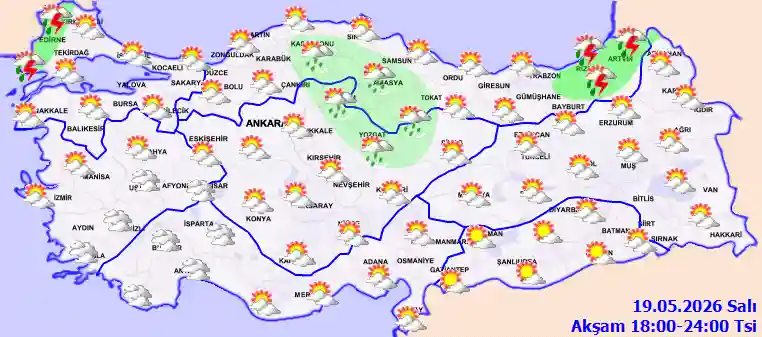 Çarşamba Günü Akşam hava durumu