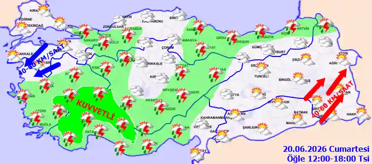 Hava durumu 20 Haziran 2026 Cumartesi günü hava nasıl olacak?