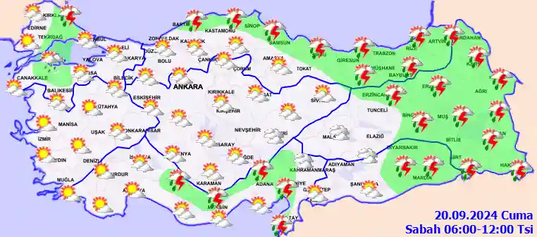 Cumartesi Günü Sabah hava durumu