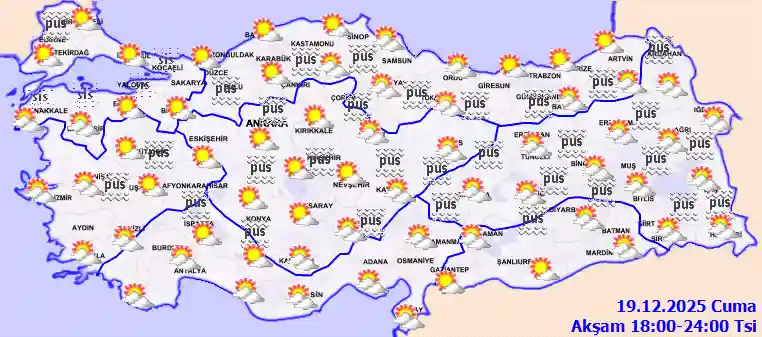 Pazar Günü Akşam hava durumu