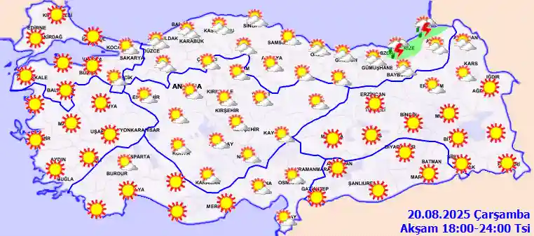 Cuma Günü Akşam hava durumu