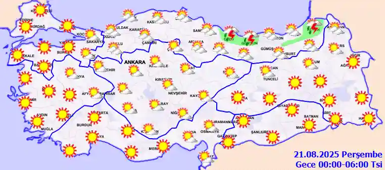 Cuma Günü Gece hava durumu