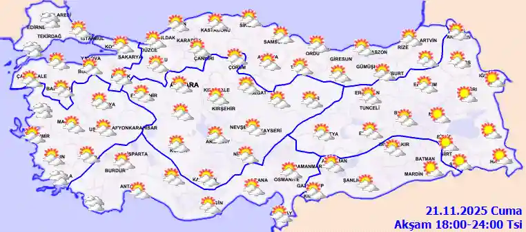 Pazar Günü Akşam hava durumu