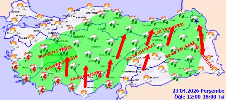 Hava durumu 23 Nisan 2026 Perşembe günü hava nasıl olacak?